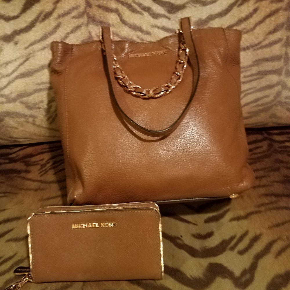 Michael Kors purse with matching wallet
